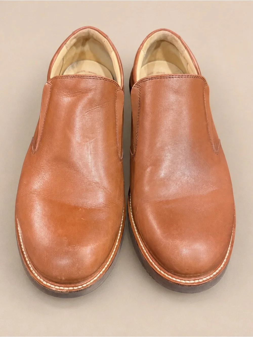 Samuel Hubbard Frequent Traveler Men’s Whiskey Leather Slip-On Shoes 10 XW